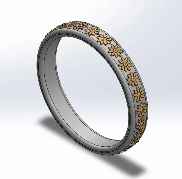 Nhẫn hoa với đường kính 21 mm và chiều rộng 24 mm - Image 1