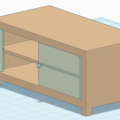 Giá để TV / tủ cho búp bê với cửa mở được