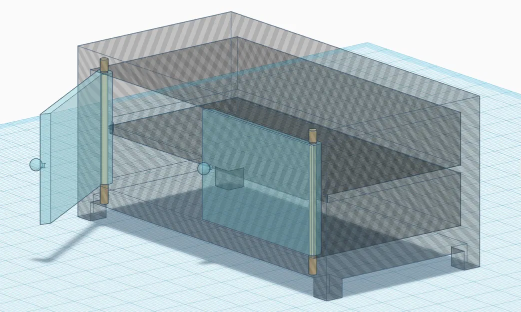 Giá để TV / tủ cho búp bê với cửa mở được - Image 2