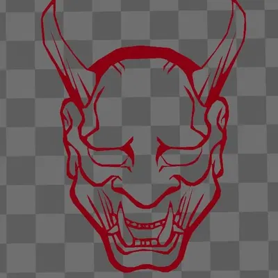 Mặt nạ samurai oni nghệ thuật treo tường