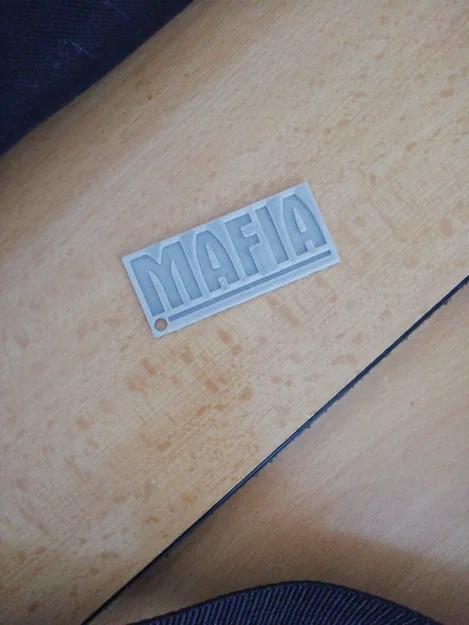 Móc khóa MAFIA phiên bản 2.0 với hiệu ứng chữ nổi - Image 1