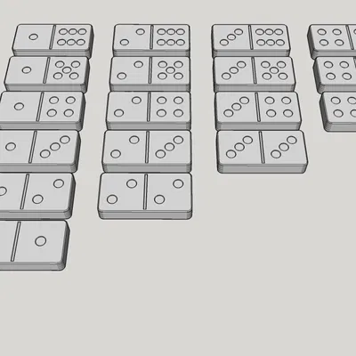 Bộ domino đôi chín với các giá đỡ cho 6 quân domino