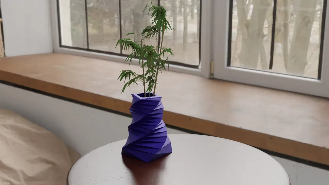 Bình hoa xoắn độc đáo cao 20 cm - Image 2