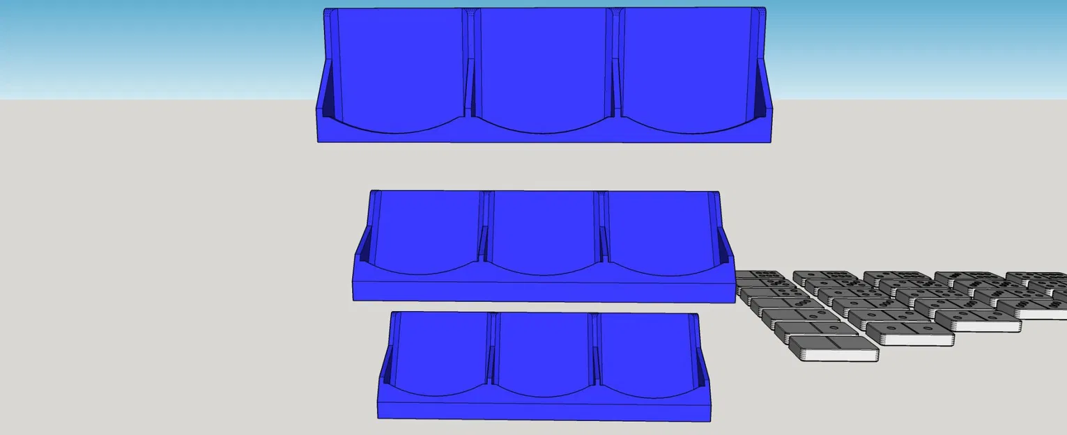 Bộ domino đôi chín với các giá đỡ cho 6 quân domino - Image 2