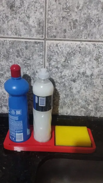 Giá đỡ cho 3 miếng bọt biển và chất tẩy rửa với hệ thố... - Image 2