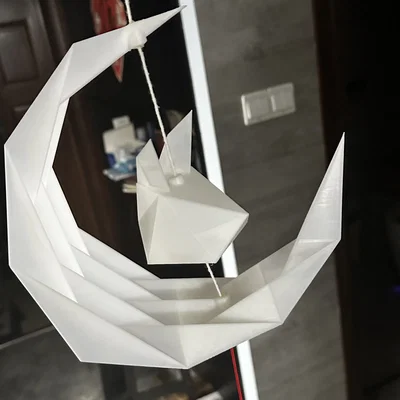 Đèn lồng thỏ trăng phong cách origami