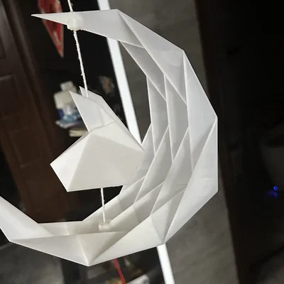 Đèn lồng thỏ trăng phong cách origami