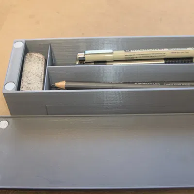 Hộp bút chia ngăn có nam châm giữ kín