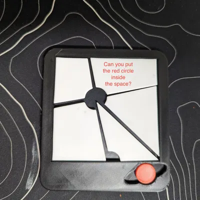 Câu đố hình tròn đỏ với hộp tùy chỉnh