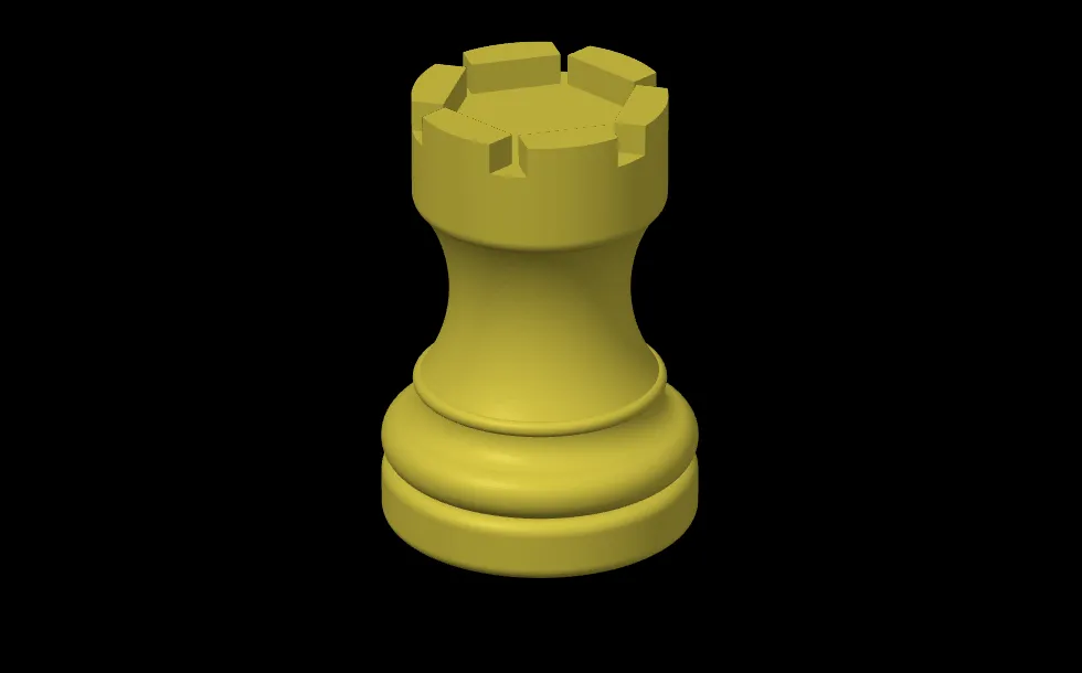Mô hình quân cờ xe trong trò chơi cờ vua để kiểm tra in 3D - Image 1
