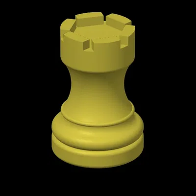 Mô hình quân cờ xe trong trò chơi cờ vua để kiểm tra in 3D