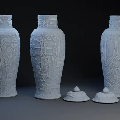 Bình hoa kiểu dáng baluster thời nhà Thanh