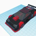 Xe đua siêu tốc màu đen đỏ với động cơ V8 tăng áp kép - Thumbnail 2