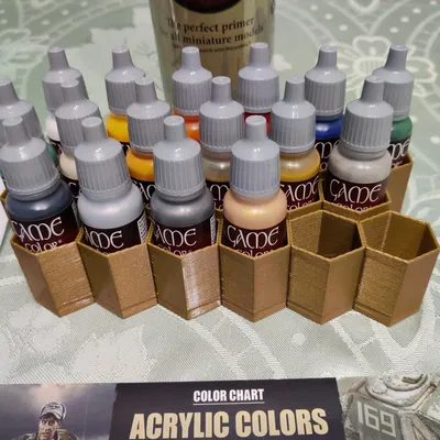 Giá đỡ màu Vallejo thiết kế tổ ong cho boccette 16ml