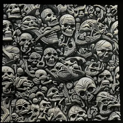 Gạch lát tường hình đầu lâu 180x180mm