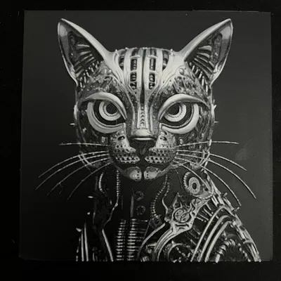 Mô hình mèo cyber sử dụng công nghệ Hueforge