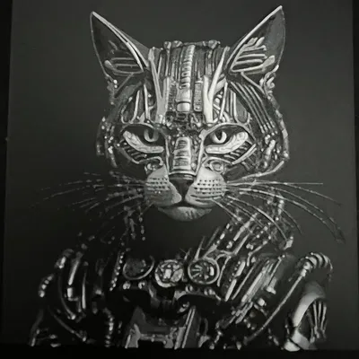 Mô hình mèo cyber sử dụng công nghệ Hueforge