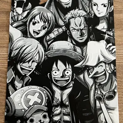Nghệ thuật tường One Piece phong cách Hueforge