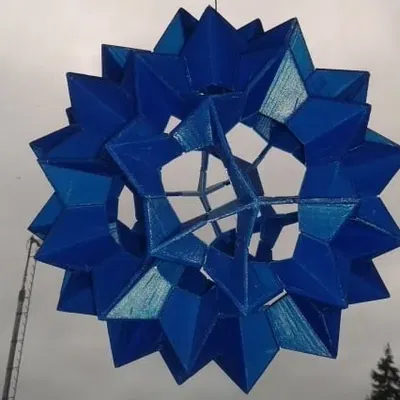 Polyhedron origami mô-đun Electra60 in 3D