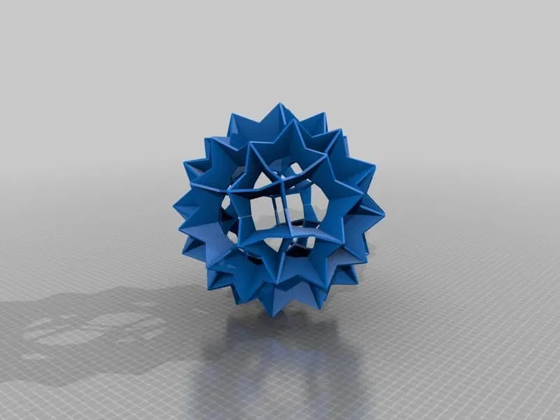 Polyhedron origami mô-đun Electra60 in 3D - Image 6