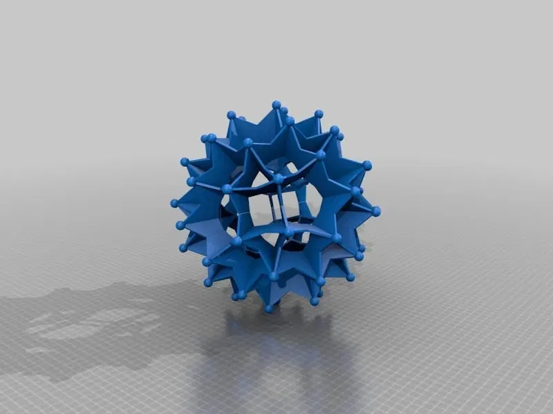 Polyhedron origami mô-đun Electra60 in 3D - Image 8