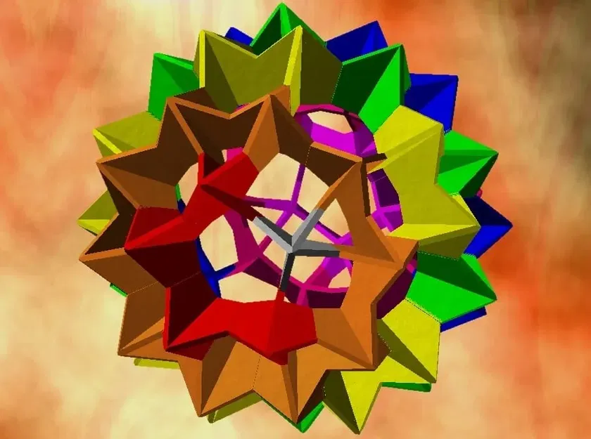 Polyhedron origami mô-đun Electra60 in 3D - Image 19