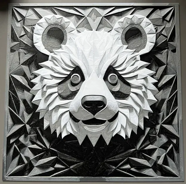 Gấu trúc - Mô hình 3D phong cách low poly - Image 1