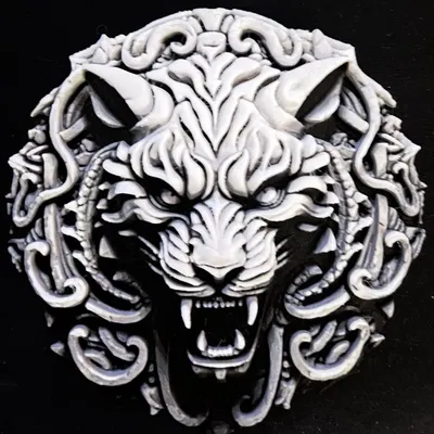 Biểu tượng panther với kỹ thuật sơn filament từ hueforge