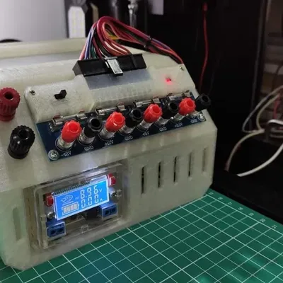 Mặt trước sử dụng XH-M229 và module tăng/giảm cho nguồn ATX