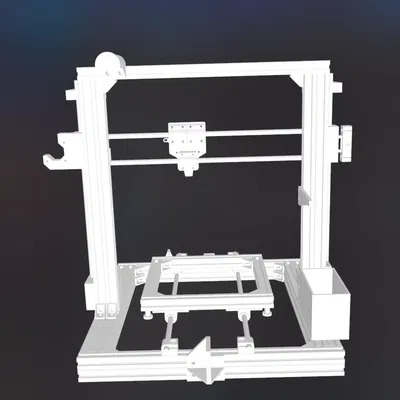 Mô hình máy in 3D tự chế với khung nhôm