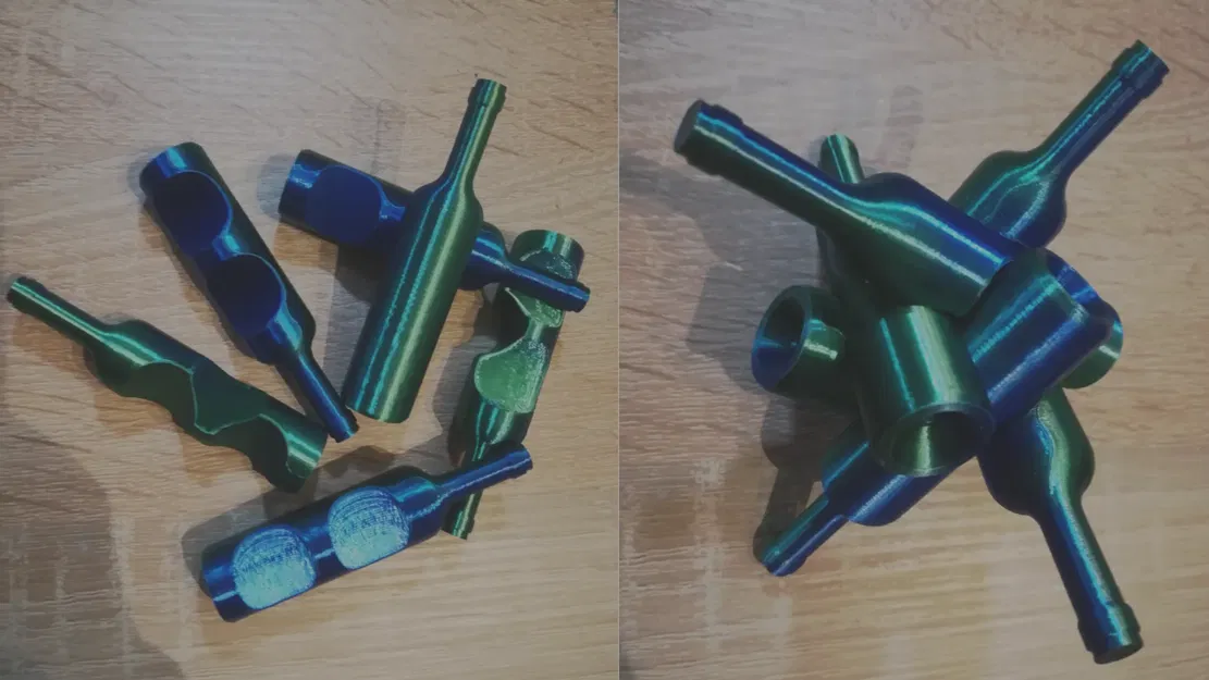 Câu đố nút trượt hình trụ với 6 khối kết hợp - Image 1