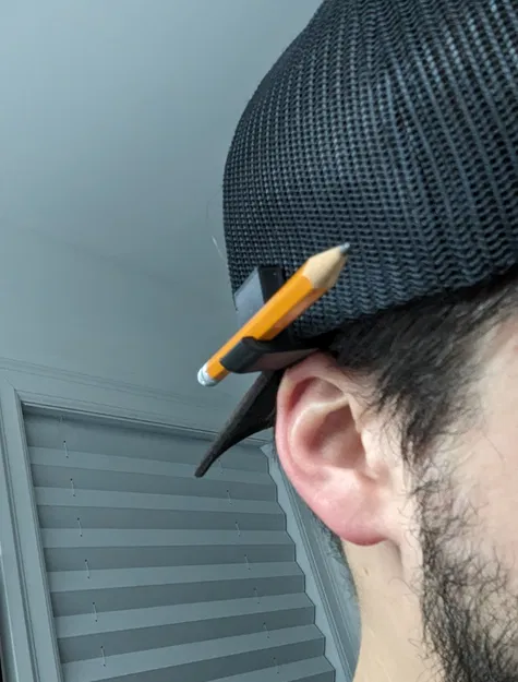 Giá đỡ bút chì gắn mũ tiện lợi cho thợ mộc - Image 1