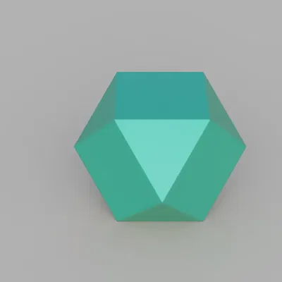 Hình cầu thấp poly: Mô hình Cuboctahedron độc đáo