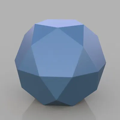 Hình cầu poly thấp: Mô hình icosidodecahedron vui nhộn