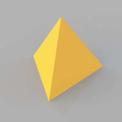 Khối tứ diện vui nhộn trong thiết kế hình cầu thấp poly