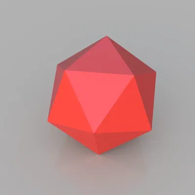 Hình cầu icosahedron poly thấp vui nhộn và đầy màu sắc