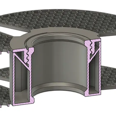 Cuộn chính với khớp ren in 3D từ hai phần