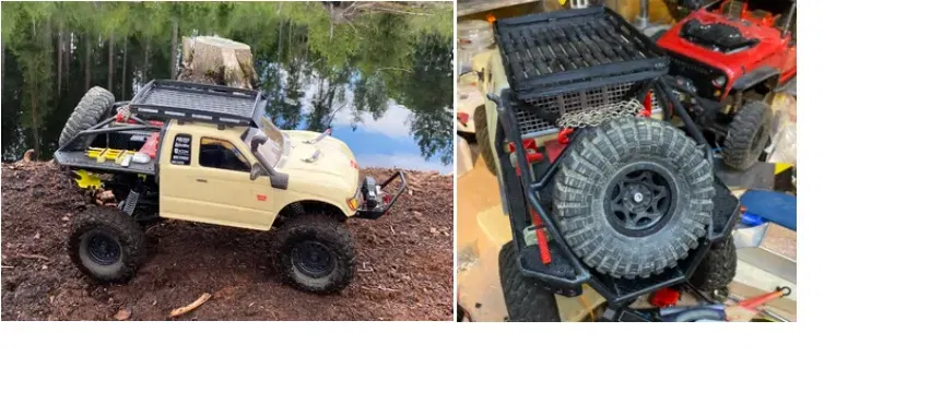 Giá đỡ bánh dự phòng Axial SCX Honcho đã độ lại - Image 1