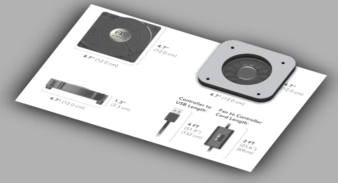 Bảng chuyển đổi cho quạt 120mm AZ Infinity - Image 1