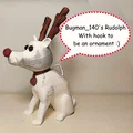 Rudolph chó tuyết mũi đỏ đồ trang trí Giáng sinh (làm lại với móc treo) - Thumbnail 2