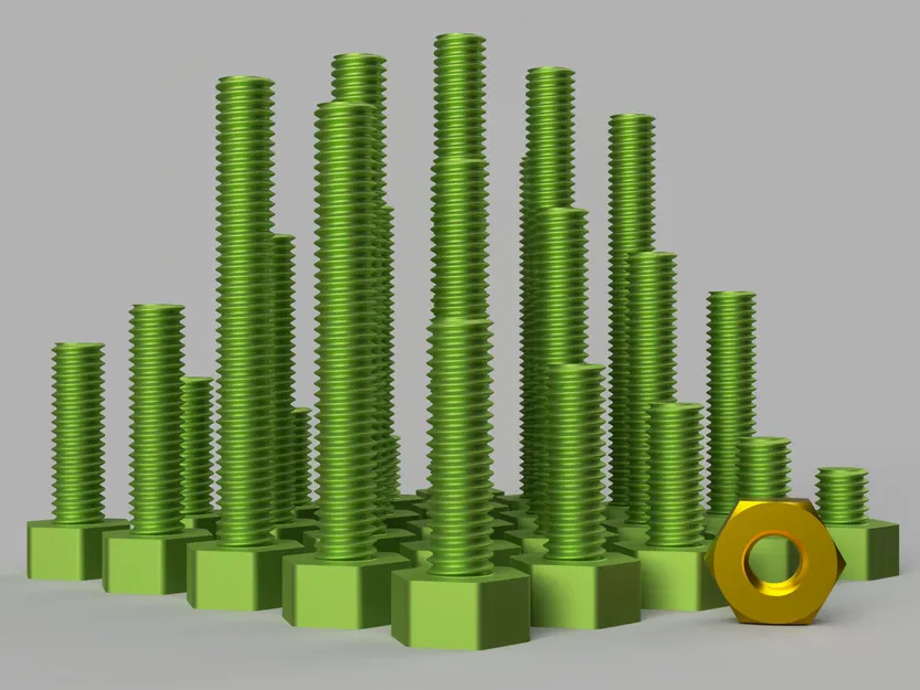 Bu lông lục giác M3 và đai ốc 2mm-27mm - Image 1