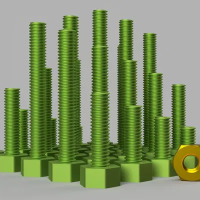 Bu lông lục giác M3 và đai ốc 2mm-27mm