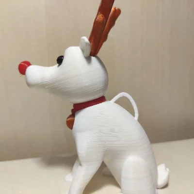 Rudolph chó tuyết mũi đỏ đồ trang trí Giáng sinh (làm lại với móc treo)