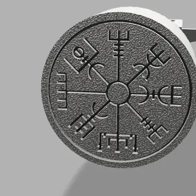 Rìu Viking với biểu tượng Vegvisir