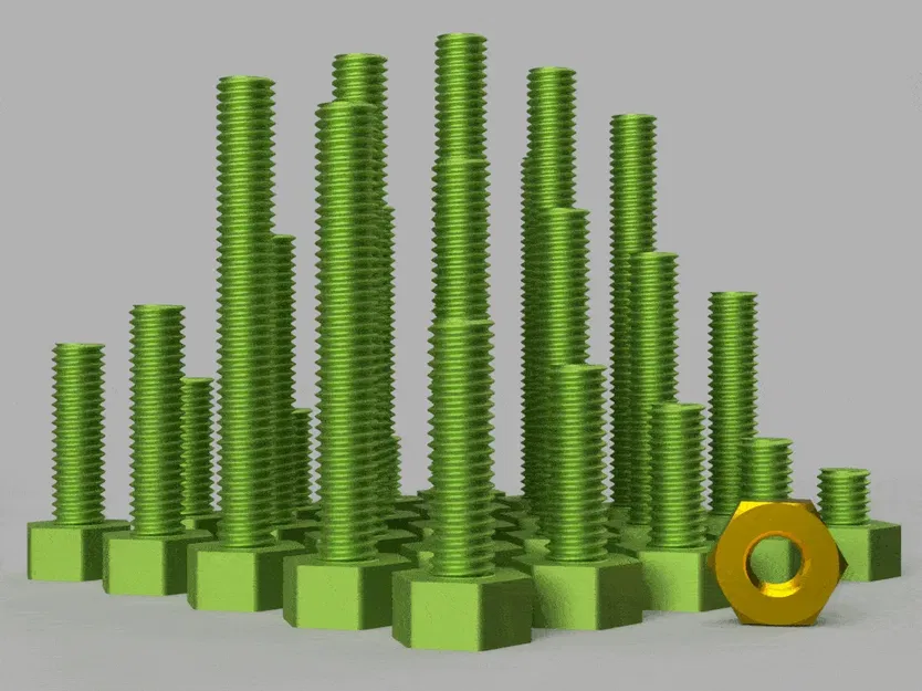 Bu lông lục giác M3 và đai ốc 2mm-27mm - Image 2