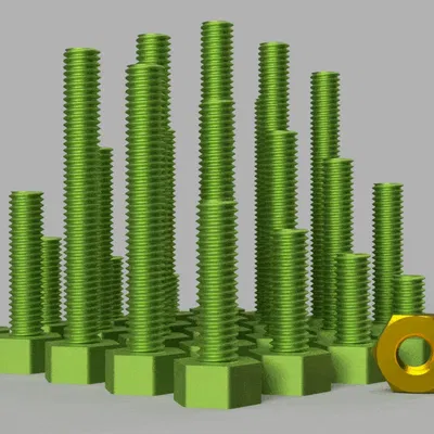 Bu lông lục giác M3 và đai ốc 2mm-27mm