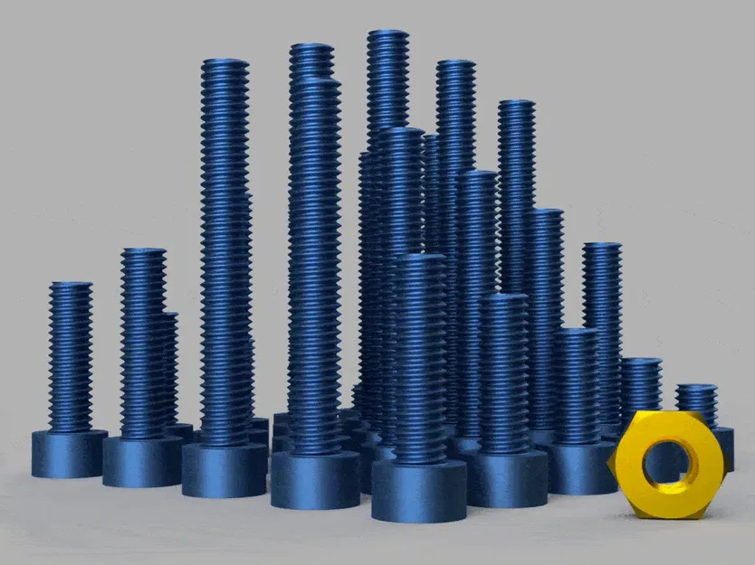 Đinh tròn M5 (đầu lục giác) và đai ốc 2mm-27mm - Image 2