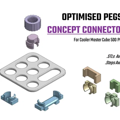 Giá đỡ peg tối ưu cho Cooler Master QUBE 500