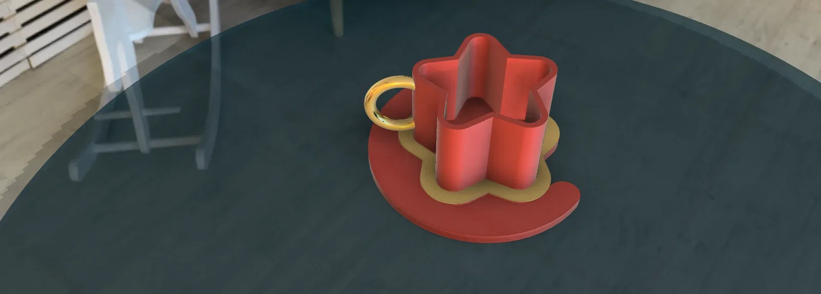 Bộ cốc và đĩa hình sao Celestial Harmony 3D - Image 1