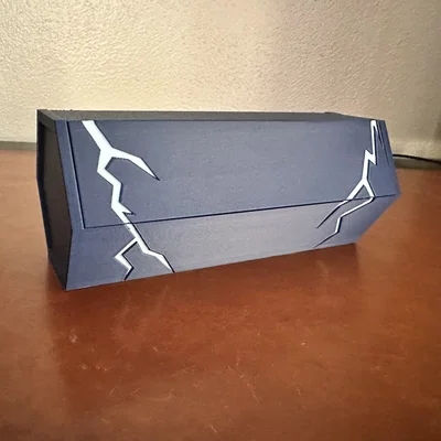 Hộp lưu trữ hình lục giác với họa tiết tia chớp